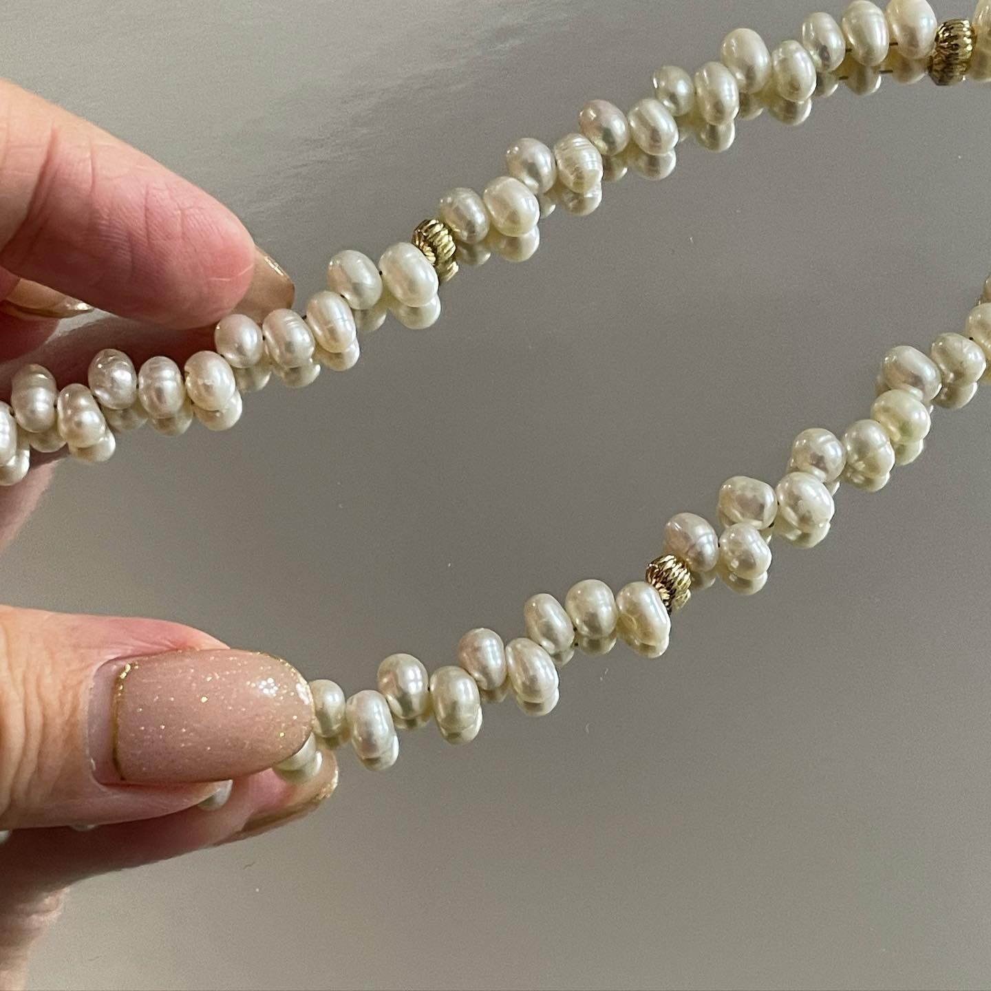 Staggered Pearl Necklace